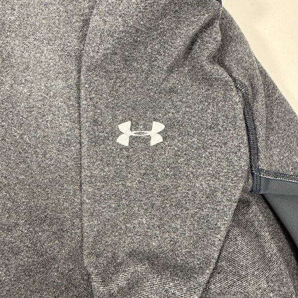 Gorpcore Under Armour Gray Polyester Quarter Zip Pullover Size MD Medium - Picture 9 of 12